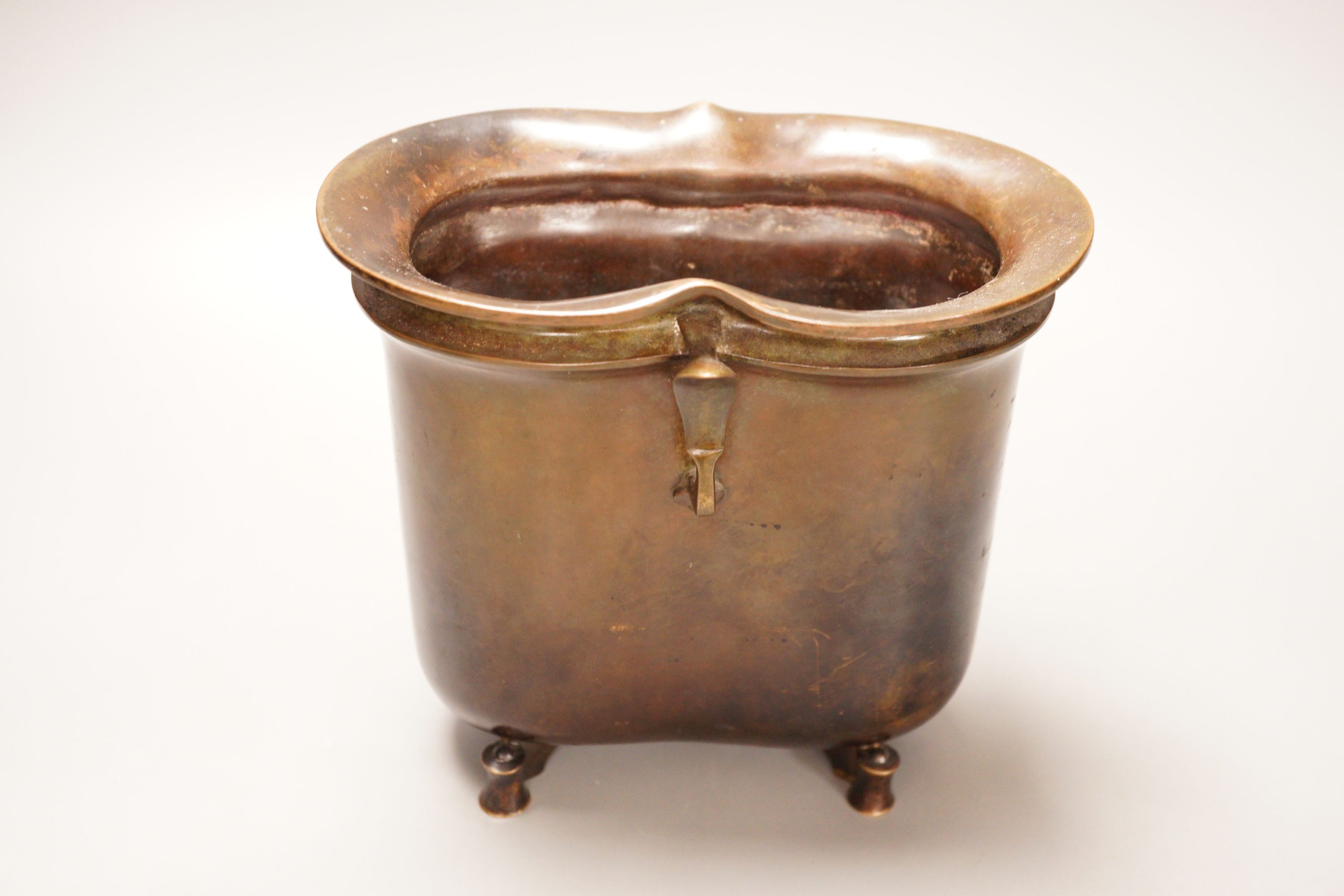Just Anderson (1884-1943), a Danish bronze footed vase, 19.5cm
